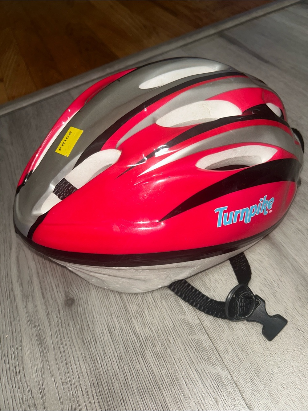 Kids Bike Helmet in Red and Silver – Lightweight Protective Helmet